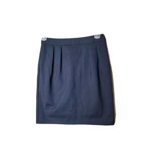 Kate Spade New York Women's Dark Blue Pleated Above Knee Pencil Skirt Size 4 t22